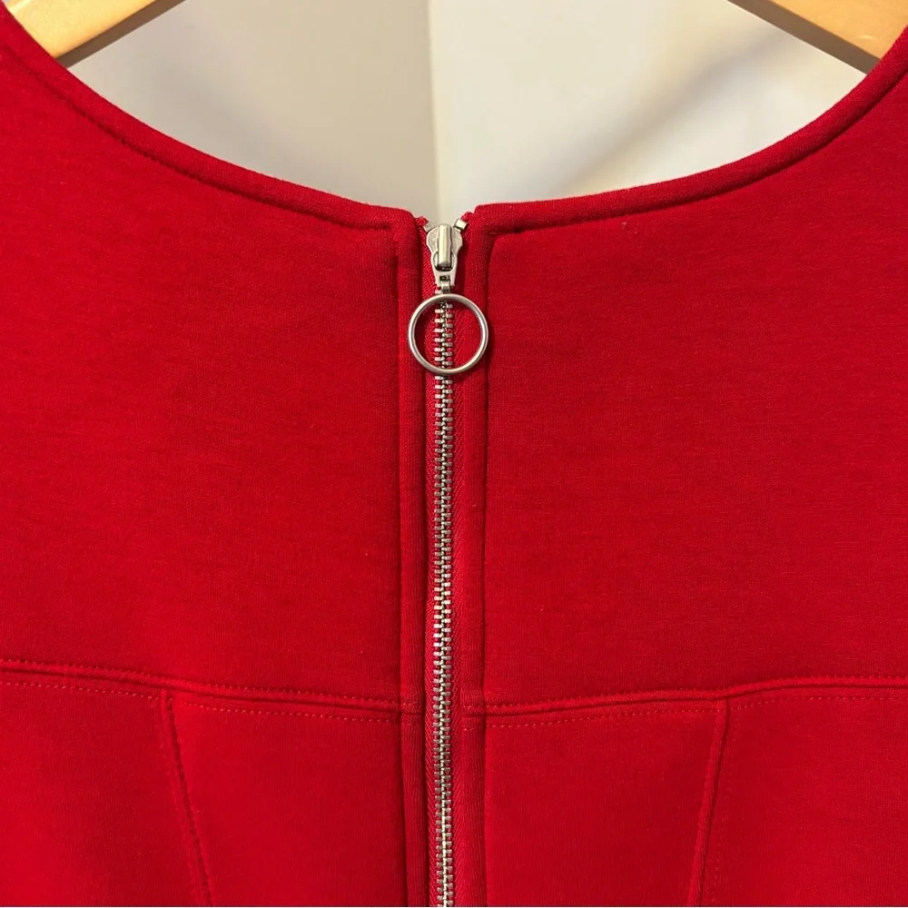 Anthropologie Maeve Vibrant Red Fit and Flair Dress - Picture 6 of 8